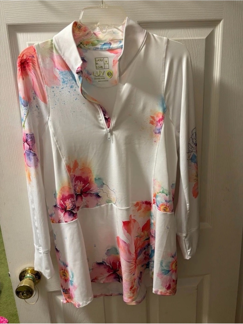 Like new Lucky In Love watercolor floral tennis dress Sz large - Picture 11 of 16